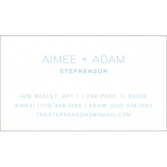 Rotham Letterpress Contact Cards